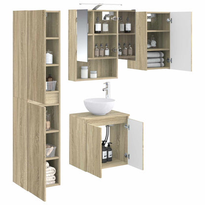 Bathroom Cabinet Set 5 pcs Sonoma Oak 50 x 14.5 x 70 cm