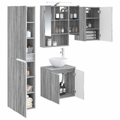 Bathroom Cabinet Set 5 pcs Grey Sonoma 50 x 14.5 x 70 cm