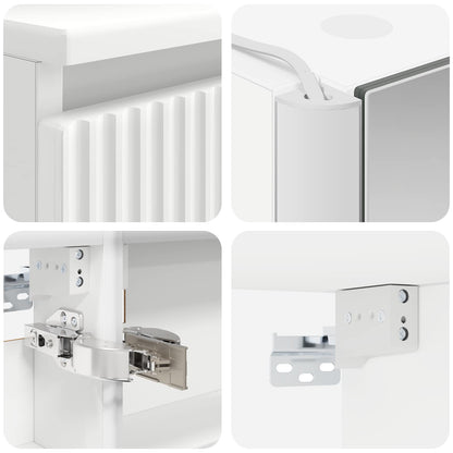 Bathroom Cabinet Set 5 pcs White Engineered Wood