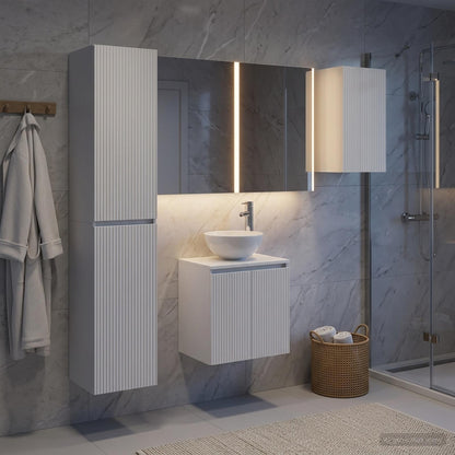 Bathroom Cabinet Set 5 pcs White Engineered Wood