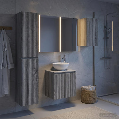 Bathroom Cabinet Set 5 pcs Grey Sonoma Engineered Wood