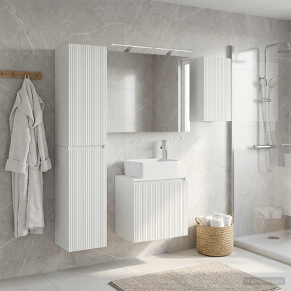 Bathroom Cabinet Set 5 pcs White Engineered Wood