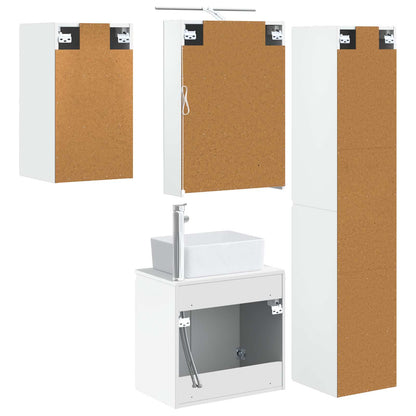 Bathroom Cabinet Set 5 pcs White 50 x 14.5 x 70 cm