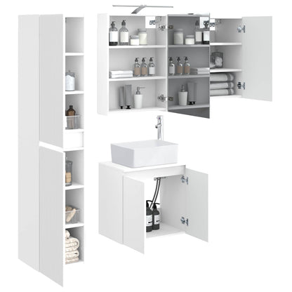 Bathroom Cabinet Set 5 pcs White 50 x 14.5 x 70 cm