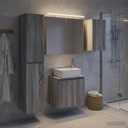Bathroom Cabinet Set 5 pcs Grey Sonoma Engineered Wood