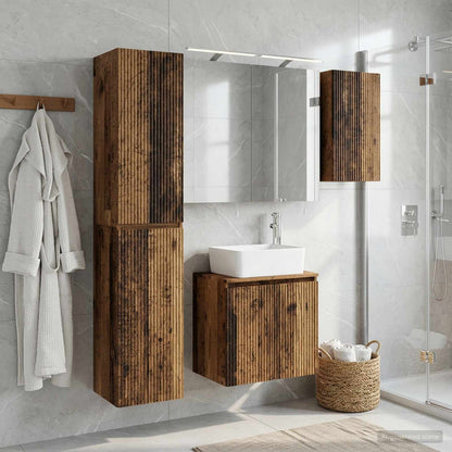 Bathroom Cabinet Set 5 pcs Old Wood Engineered Wood