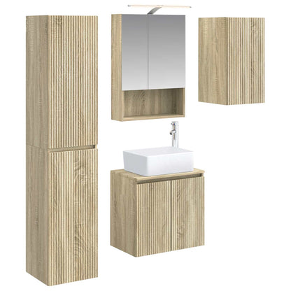 Bathroom Cabinet Set 5 pcs Sonoma Oak 50 x 14.5 x 70 cm