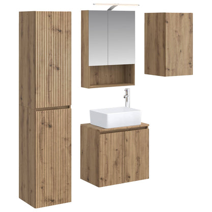 Bathroom Cabinet Set 5 pcs Artisan Oak 50 x 14.5 x 70 cm
