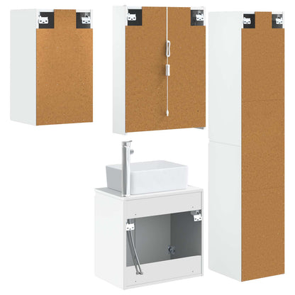 Bathroom Cabinet Set 5 pcs White 53 x 15.5 x 70 cm