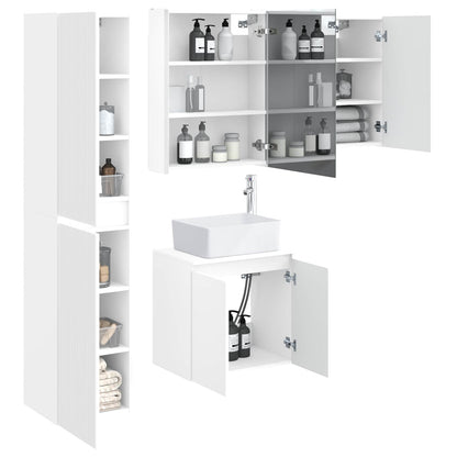 Bathroom Cabinet Set 5 pcs White 53 x 15.5 x 70 cm
