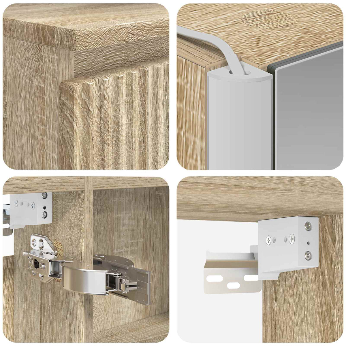 Bathroom Cabinet Set 5 pcs Sonoma Oak Engineered Wood