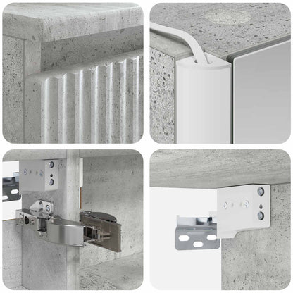 Bathroom Cabinet Set 5 pcs Concrete Grey Engineered Wood