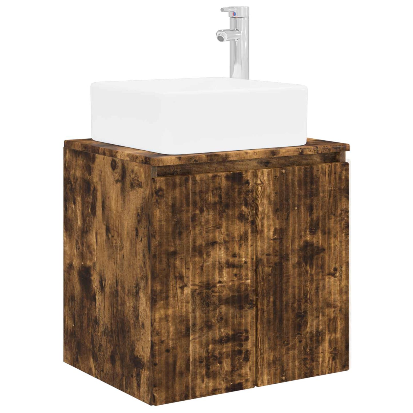 Bathroom Cabinet Set 5 pcs Smoked Oak Engineered Wood