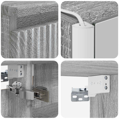 Bathroom Cabinet Set 5 pcs Grey Sonoma Engineered Wood