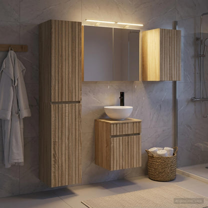Bathroom Cabinet Set 5 pcs Sonoma Oak Engineered Wood