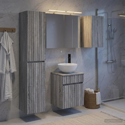 Bathroom Cabinet Set 5 pcs Grey Sonoma Engineered Wood