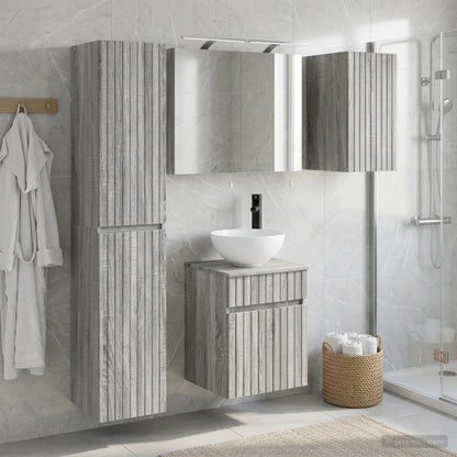 Bathroom Cabinet Set 5 pcs Grey Sonoma Engineered Wood