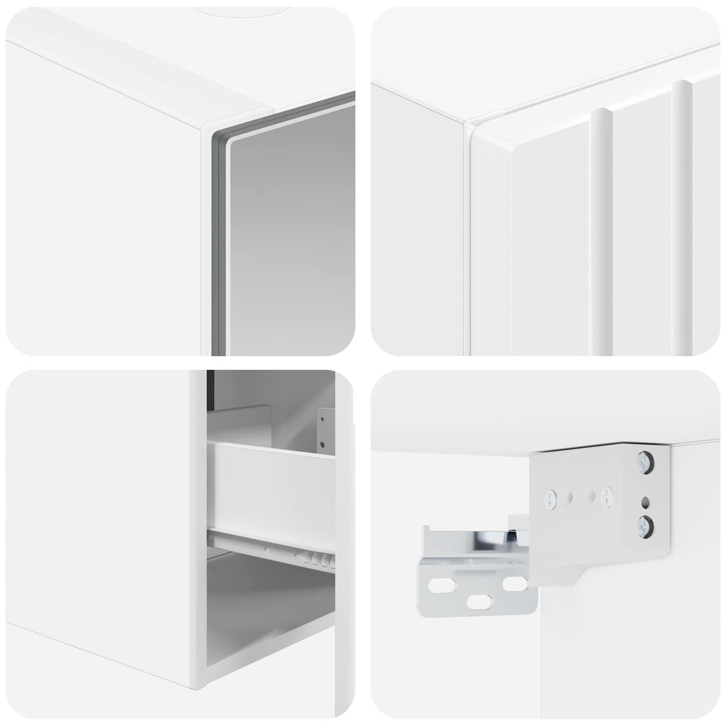 Bathroom Cabinet Set 5 pcs White Engineered Wood
