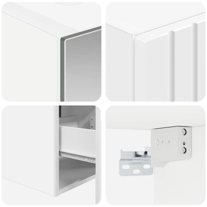 Bathroom Cabinet Set 5 pcs White Engineered Wood