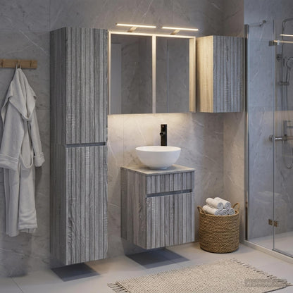 Bathroom Cabinet Set 5 pcs Grey Sonoma Engineered Wood