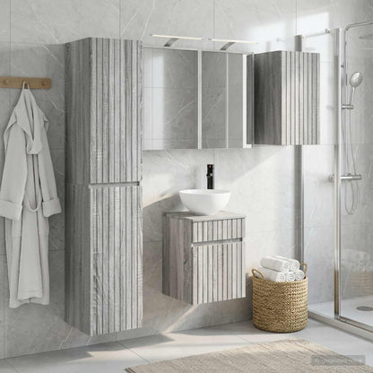 Bathroom Cabinet Set 5 pcs Grey Sonoma Engineered Wood
