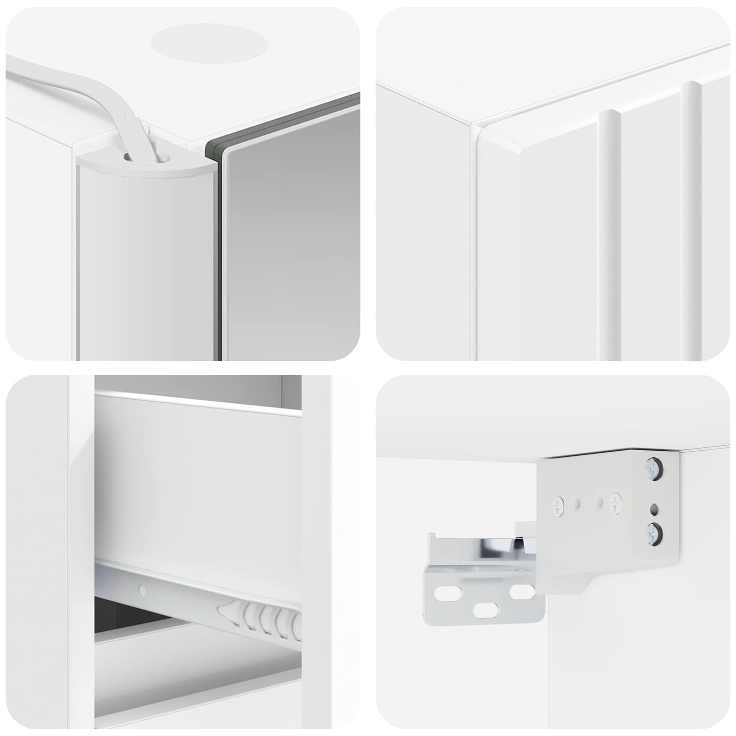 Bathroom Cabinet Set 5 pcs White Engineered Wood