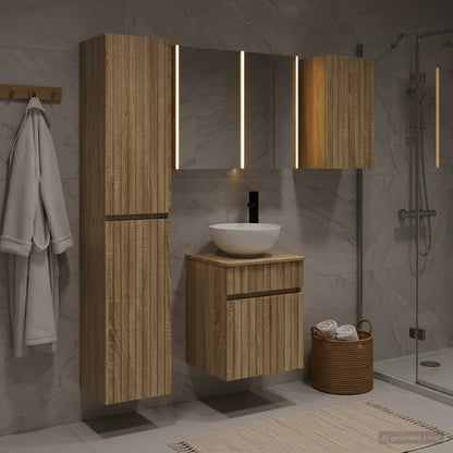 Bathroom Cabinet Set 5 pcs Sonoma Oak Engineered Wood