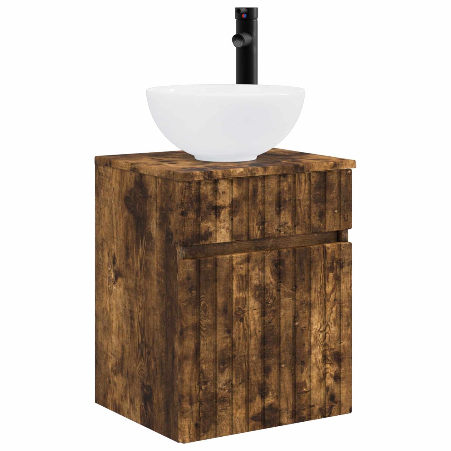 Bathroom Cabinet Set 5 pcs Smoked Oak 43 x 11.5 x 60.5 cm
