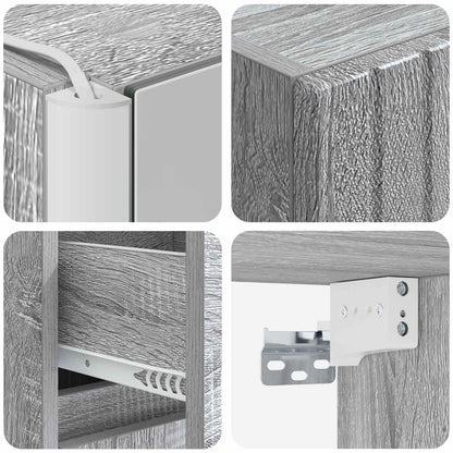 Bathroom Cabinet Set 5 pcs Grey Sonoma Engineered Wood