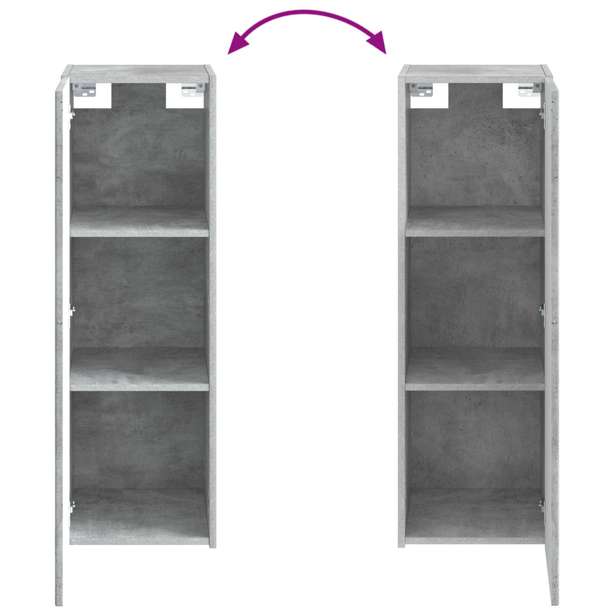 Bathroom Cabinet Set 4 pcs Concrete Grey Engineered Wood