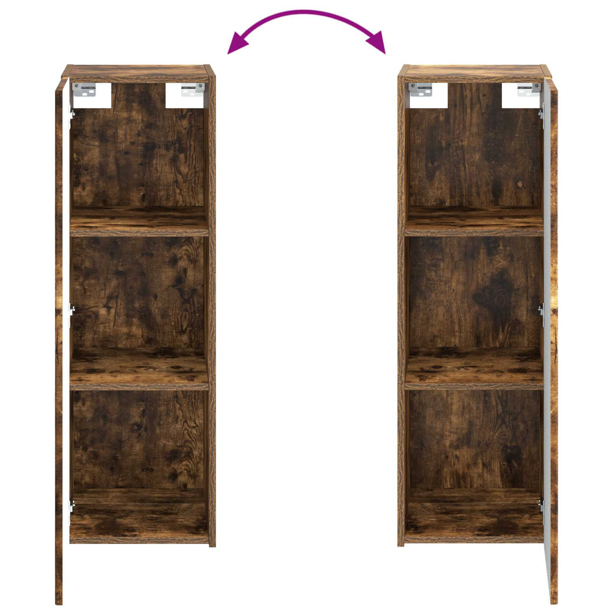 Bathroom Cabinet Set 4 pcs Smoked Oak Engineered Wood