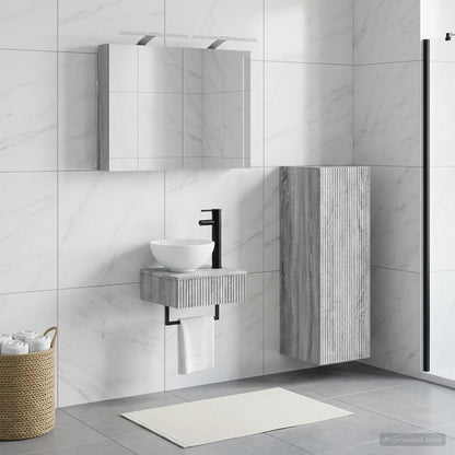Bathroom Cabinet Set 4 pcs Grey Sonoma Engineered Wood