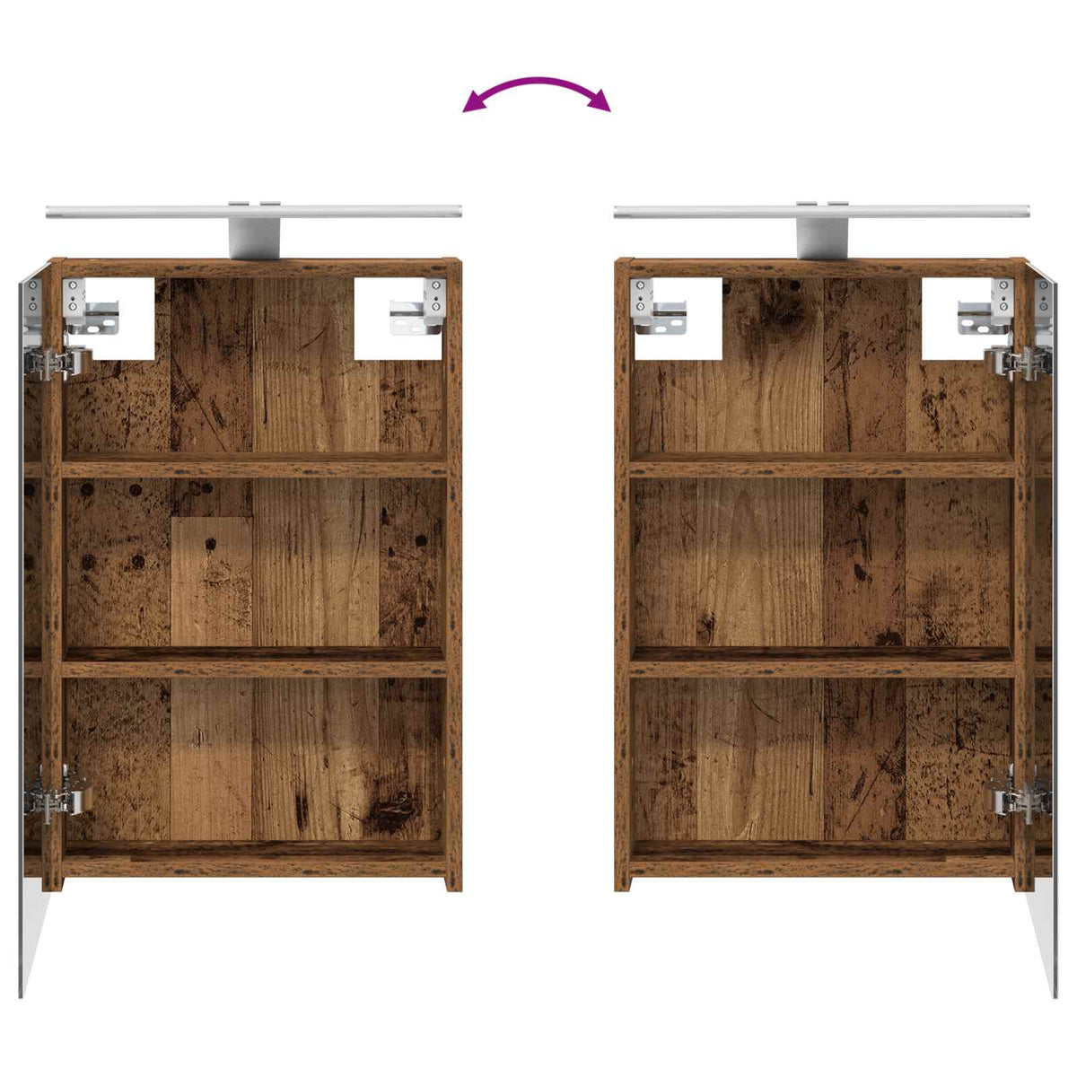Bathroom Cabinet Set 4 pcs Old Wood Engineered Wood