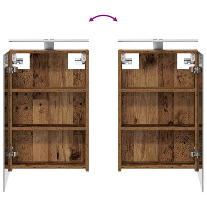 Bathroom Cabinet Set 4 pcs Old Wood Engineered Wood