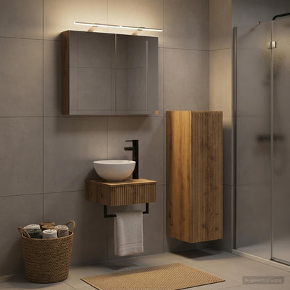 Bathroom Cabinet Set 4 pcs Artisan Oak Engineered Wood