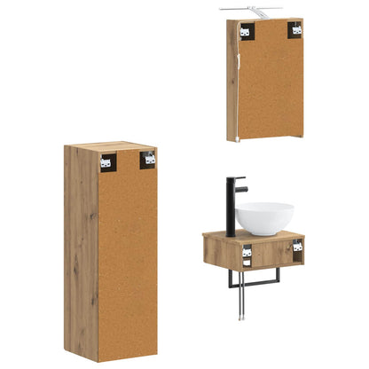 Bathroom Cabinet Set 4 pcs Artisan Oak 40 x 10.5 x 60.5 cm
