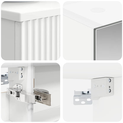 Bathroom Cabinet Set 4 pcs White Engineered Wood
