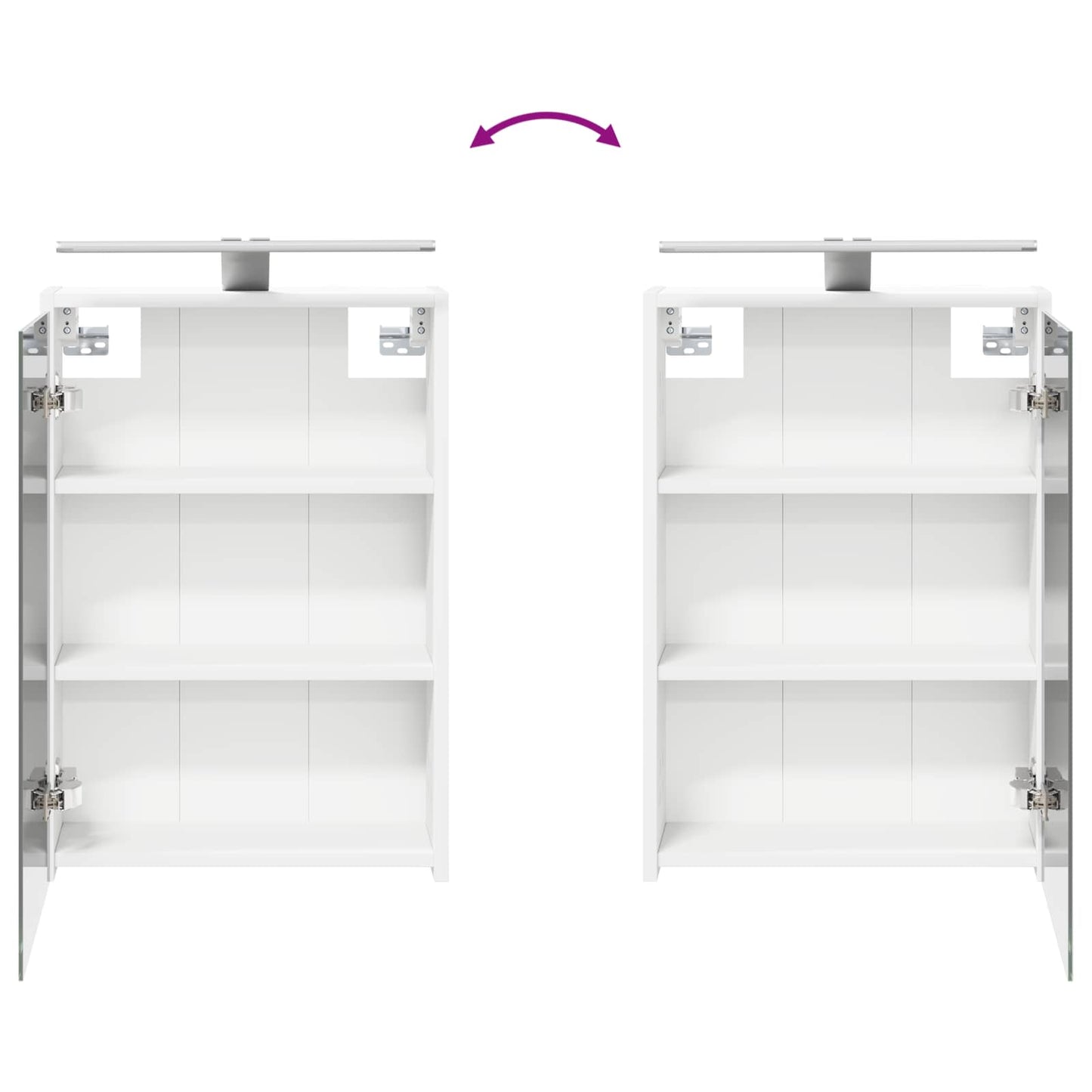 Bathroom Cabinet Set 4 pcs White Engineered Wood