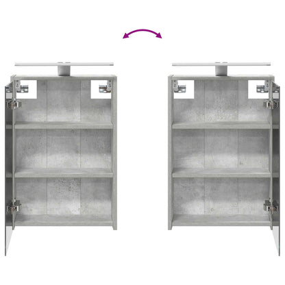 Bathroom Cabinet Set 4 pcs Concrete Grey Engineered Wood