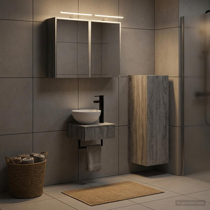 Bathroom Cabinet Set 4 pcs Grey Sonoma Engineered Wood