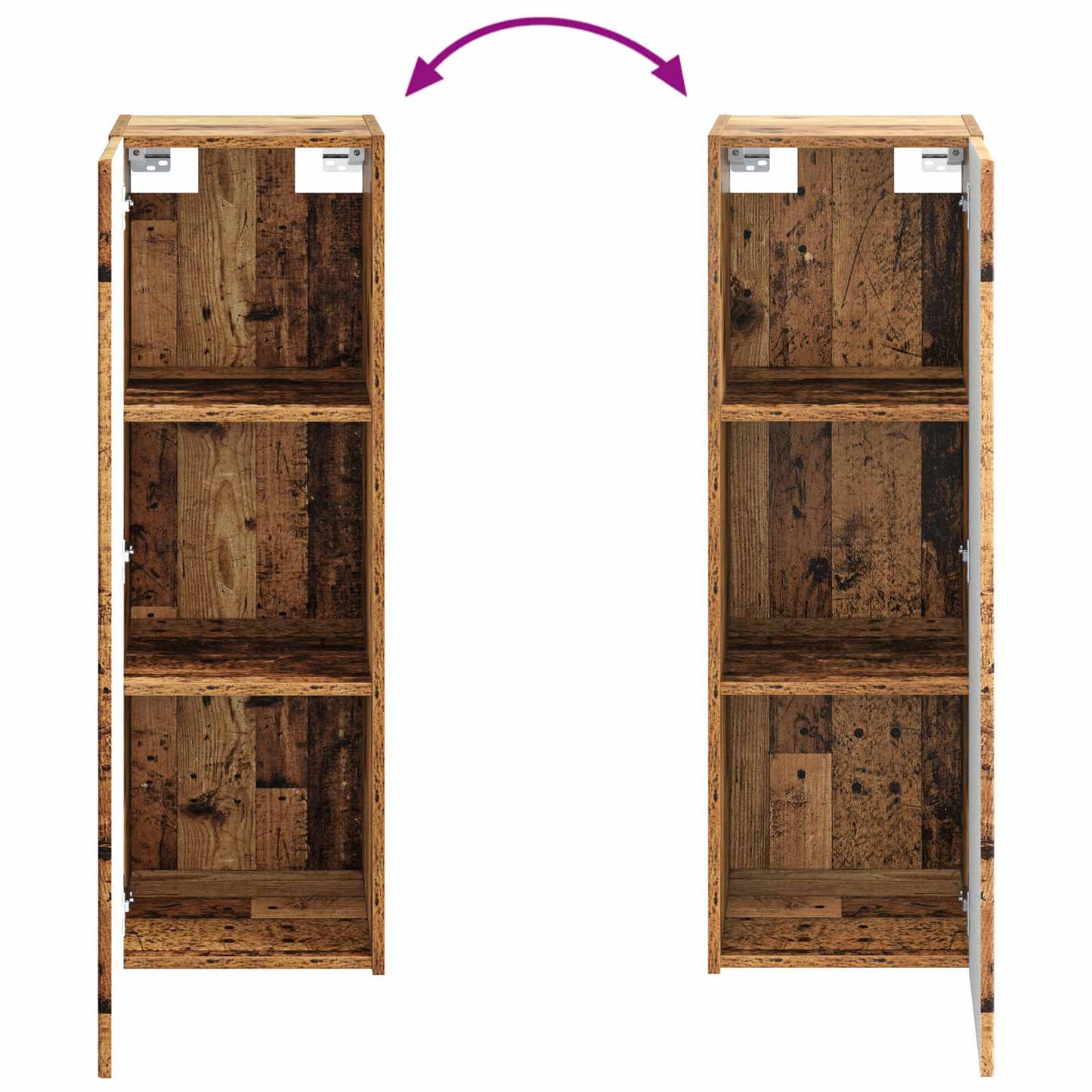 Bathroom Cabinet Set 4 pcs Old Wood Engineered Wood