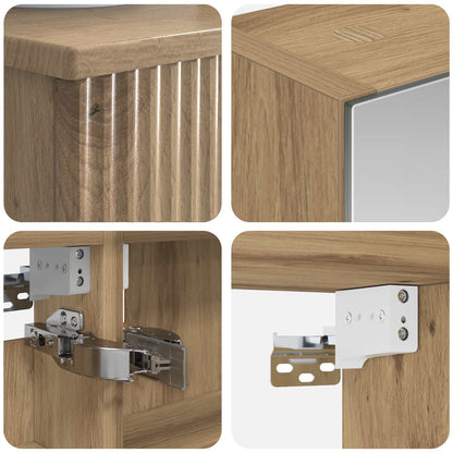 Bathroom Cabinet Set 4 pcs Artisan Oak Engineered Wood