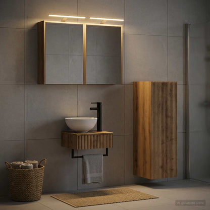 Bathroom Cabinet Set 4 pcs Artisan Oak Engineered Wood