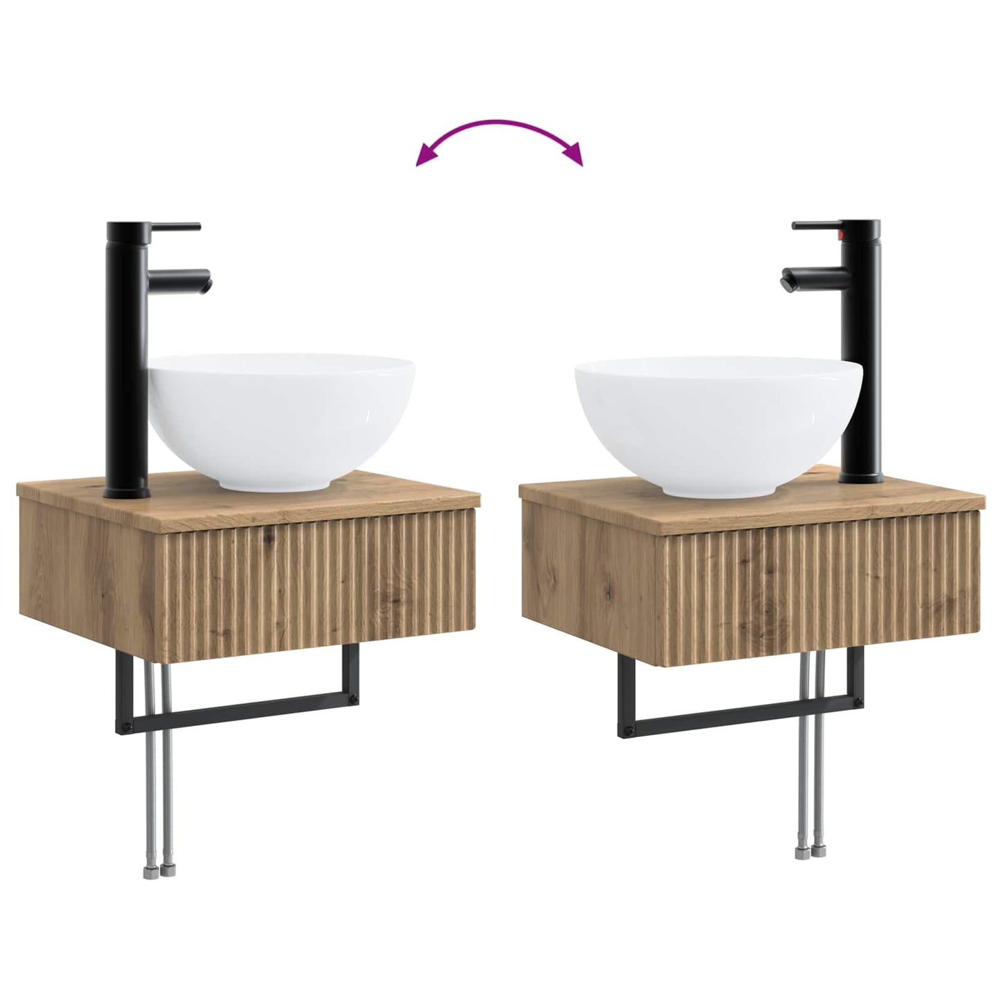 Bathroom Cabinet Set 4 pcs Artisan Oak Engineered Wood