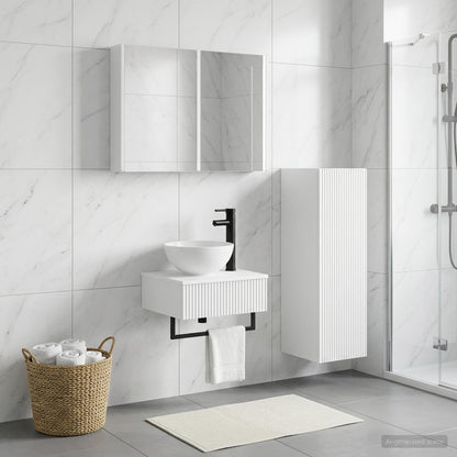 Bathroom Cabinet Set 4 pcs White Engineered Wood