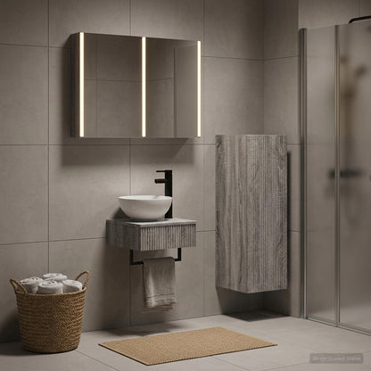 Bathroom Cabinet Set 4 pcs Grey Sonoma Engineered Wood