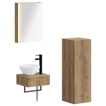 Bathroom Cabinet Set 4 pcs Artisan Oak 43 x 11.5 x 60.5 cm