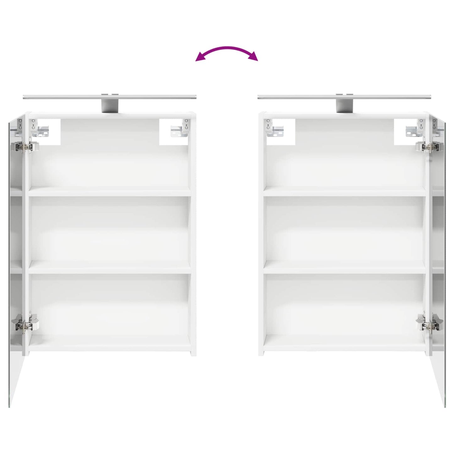 Bathroom Cabinet Set 4 pcs White Engineered Wood