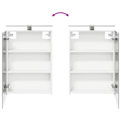 Bathroom Cabinet Set 4 pcs White Engineered Wood