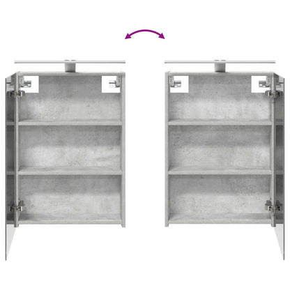 Bathroom Cabinet Set 4 pcs Concrete Grey Engineered Wood